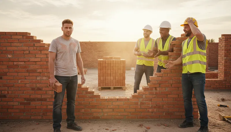 Illustration of one brick short of a full load: not very smart or lacking common sense.