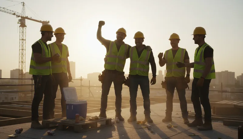 Illustration of the job's a good 'un: A compliment for a well-done task.