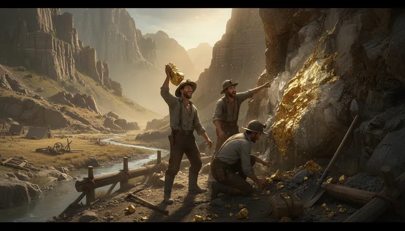 Illustration of lode: A rich source of mineral or metal.