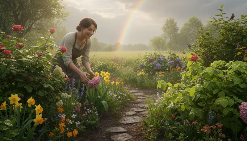 Illustration of flourish: To grow or develop in a healthy way.