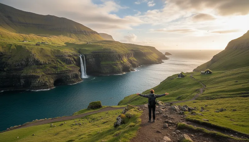 Illustration of faroe: A group of islands in the North Atlantic.