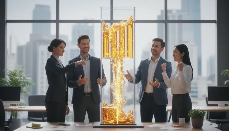Illustration of quadruple: To increase fourfold or multiply by four.