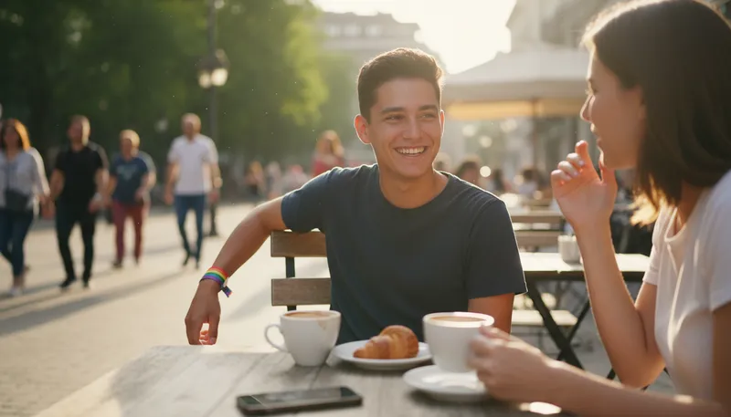 Illustration of bisexual: Attracted to both men and women.