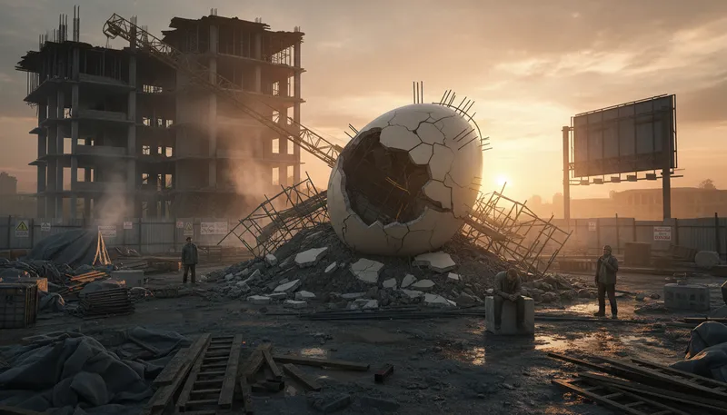 Illustration of humpty dumptyism: an irreversible situation or failure