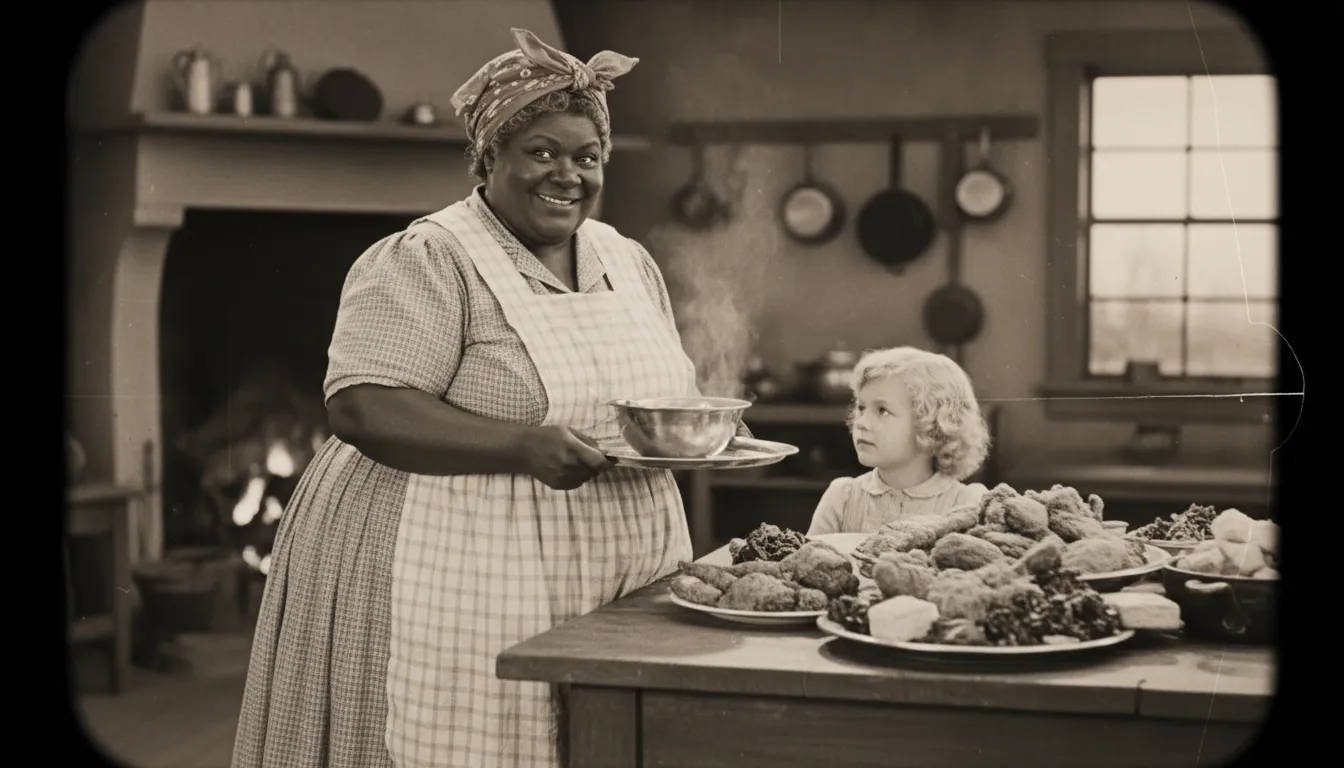 mammy 的插图：an old offensive term for a black nursemaid