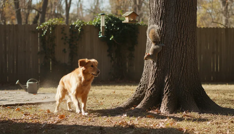 Illustration of give chase: to pursue someone or something quickly.