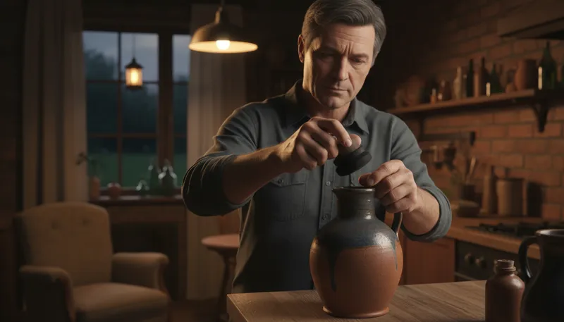 Illustration of put the plug in the jug: To stop drinking alcohol.