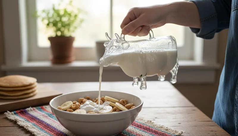 Illustration of cow juice: informal term for milk