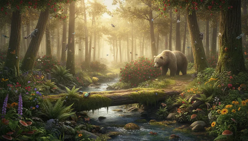 Illustration of biosphere: The global sum of all ecosystems.