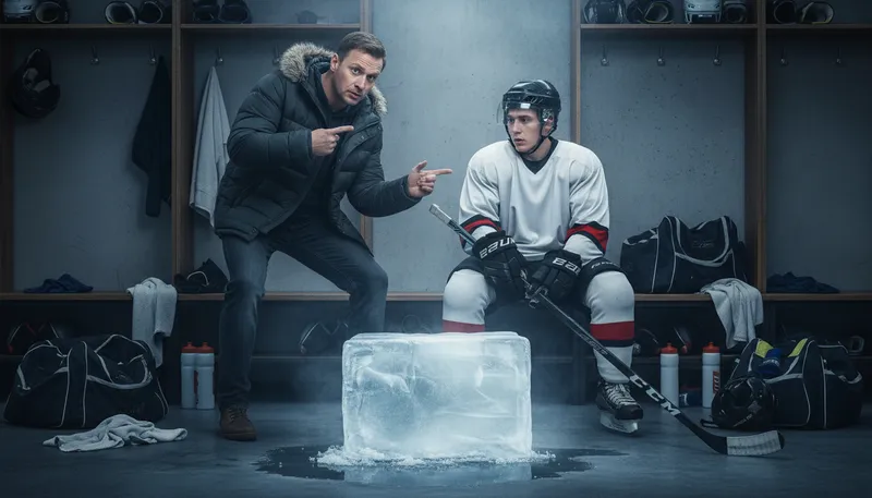 Illustration of put someone on ice: Temporarily delay or suspend someone.