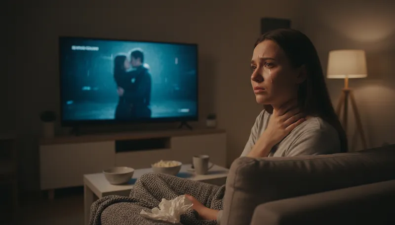 Illustration of bring a lump to someone's throat: cause someone to feel emotional and choked up