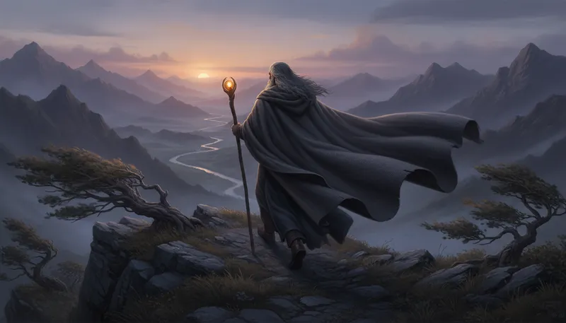 Illustration of cloak: A long, loose outer garment.