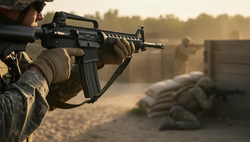 Illustration of itchy trigger finger: eager to act or make a decision quickly