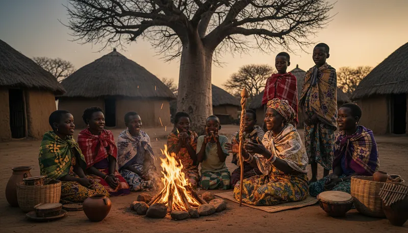 Illustration of bantu: A group of African languages and cultures.