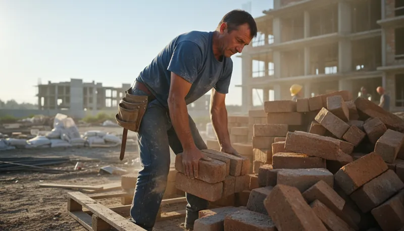 Illustration of laborer: A person who does physical work.