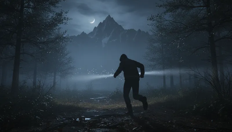 Illustration of manhunt: An intense search for a suspect.