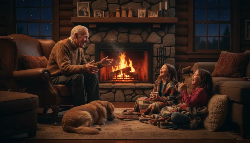 Illustration of grandpa: Father of one’s parent; often a wise elder.