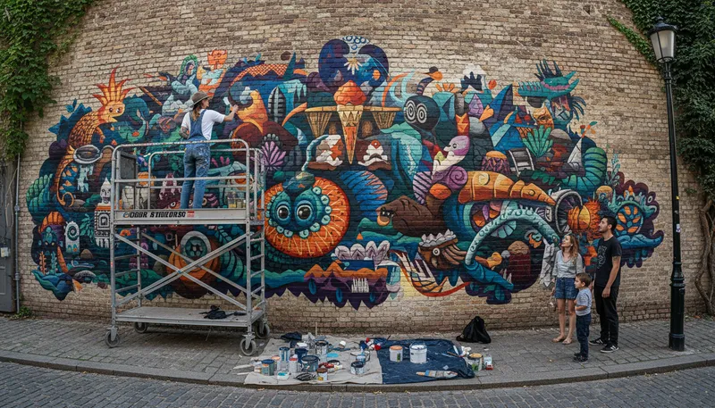 Illustration of creative: using imagination to make new ideas or things