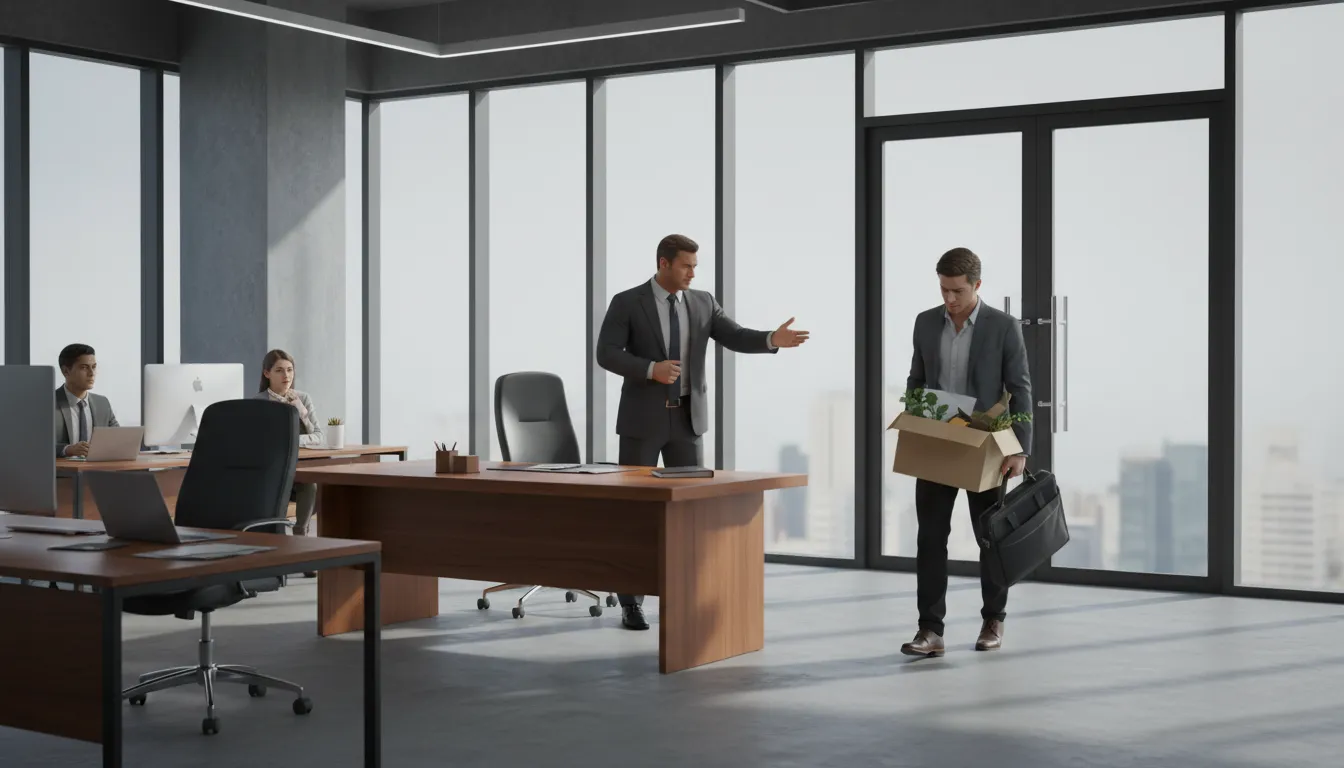 Illustrazione di send someone packing: to dismiss someone abruptly