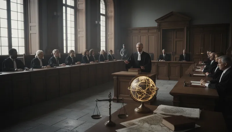 Illustration of nuremberg: A city known for historical war crime trials.