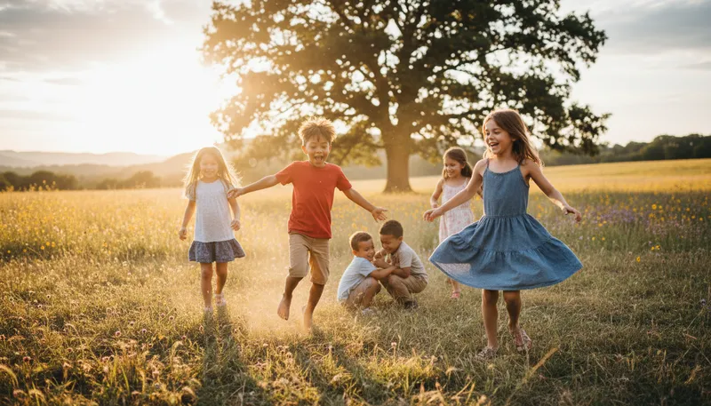 Illustration of blissfully: in a state of great happiness