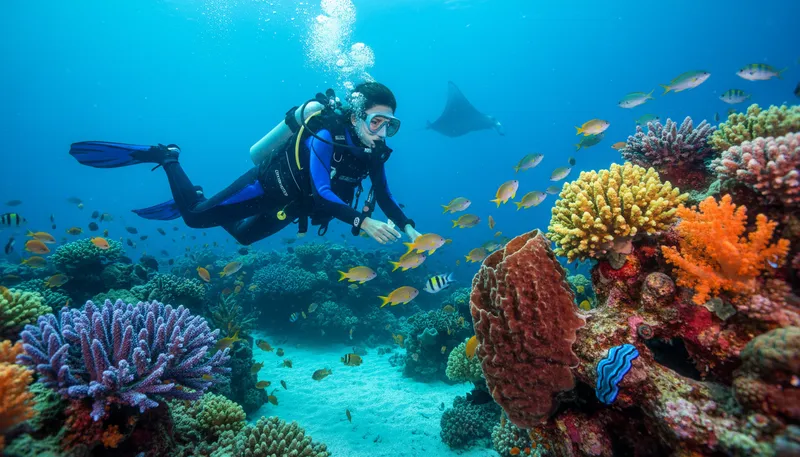 Illustration of undersea: Beneath the ocean's surface.
