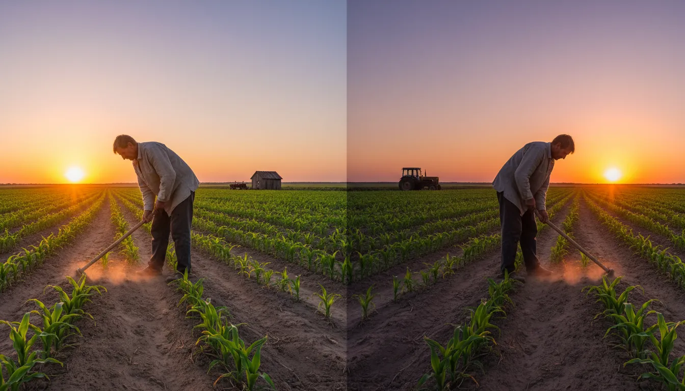 from can see to can't see-এর ইলাস্ট্রেশন: from dawn until dusk