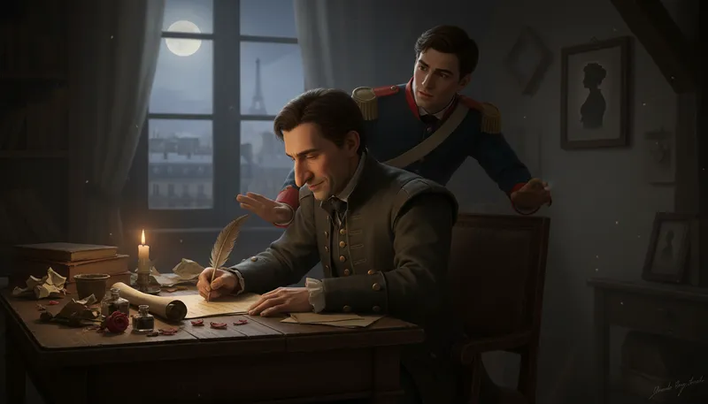 Illustration of cyrano: A character from a famous French play.