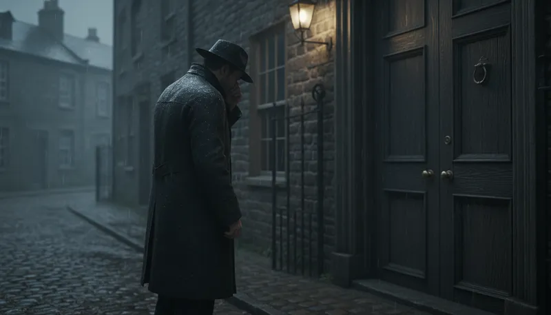 Illustration of darken someone's door: To visit someone, often unexpectedly.