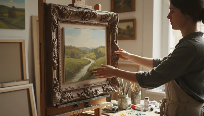 Illustration of frame: A border that holds or supports something.