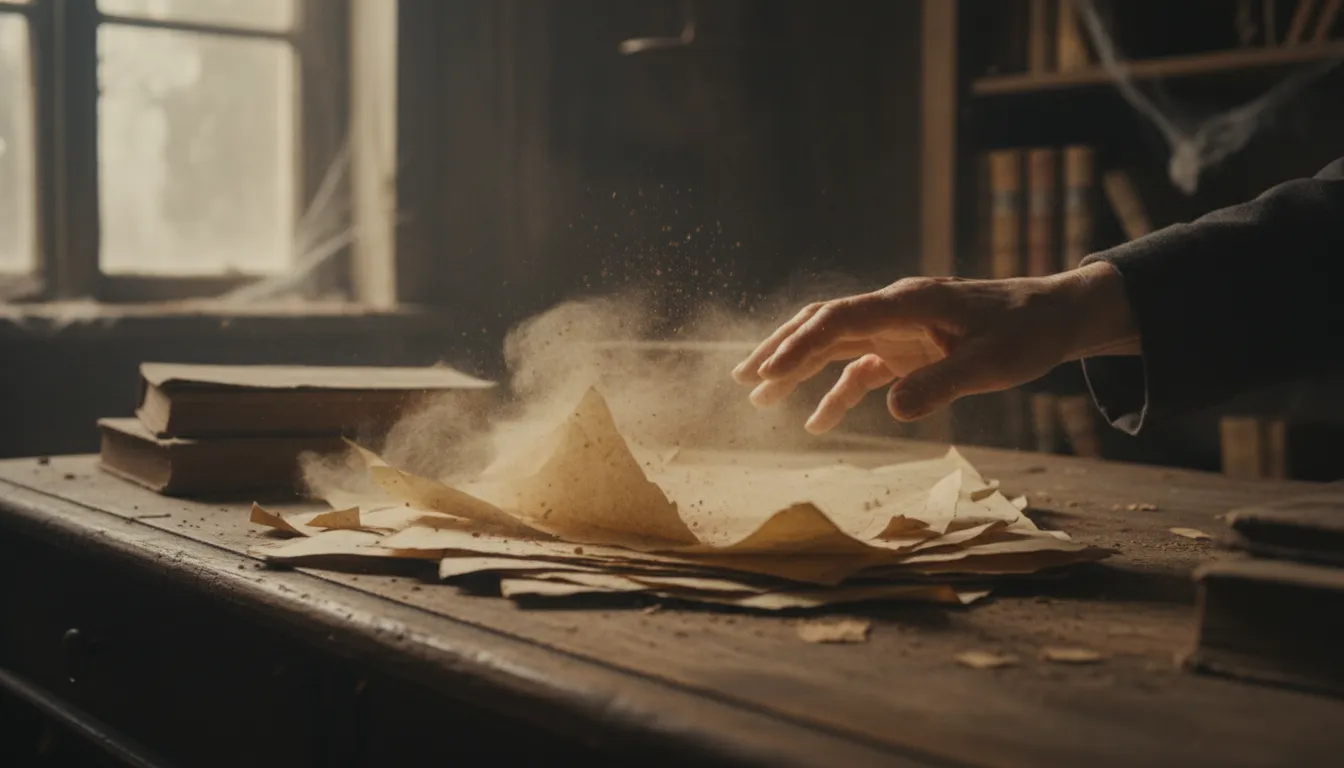 turn to dust 的插图：To disintegrate completely; become powder.