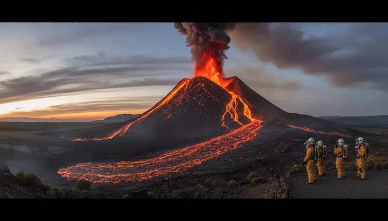 Illustration of magma: Molten rock beneath the Earth's surface.