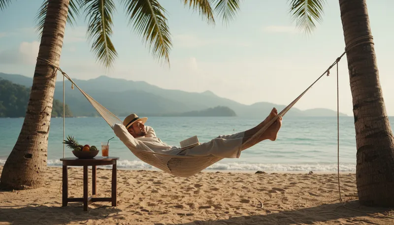 Illustration of take it easy: to relax or not work too hard.