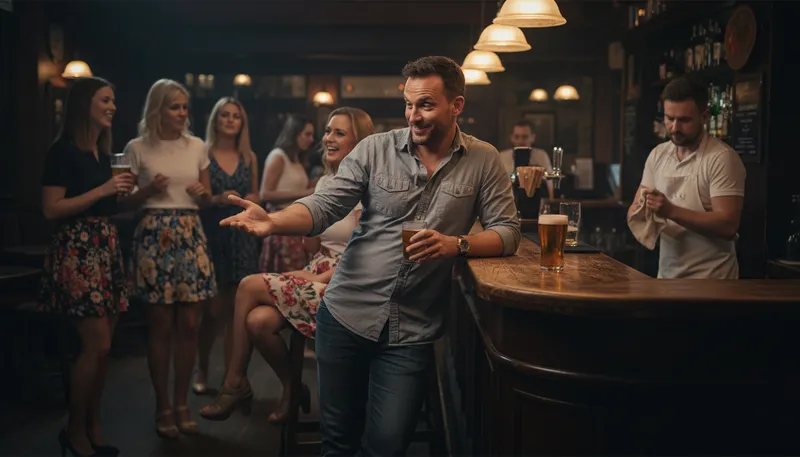 Illustration of skirt chaser: A man who pursues women aggressively.