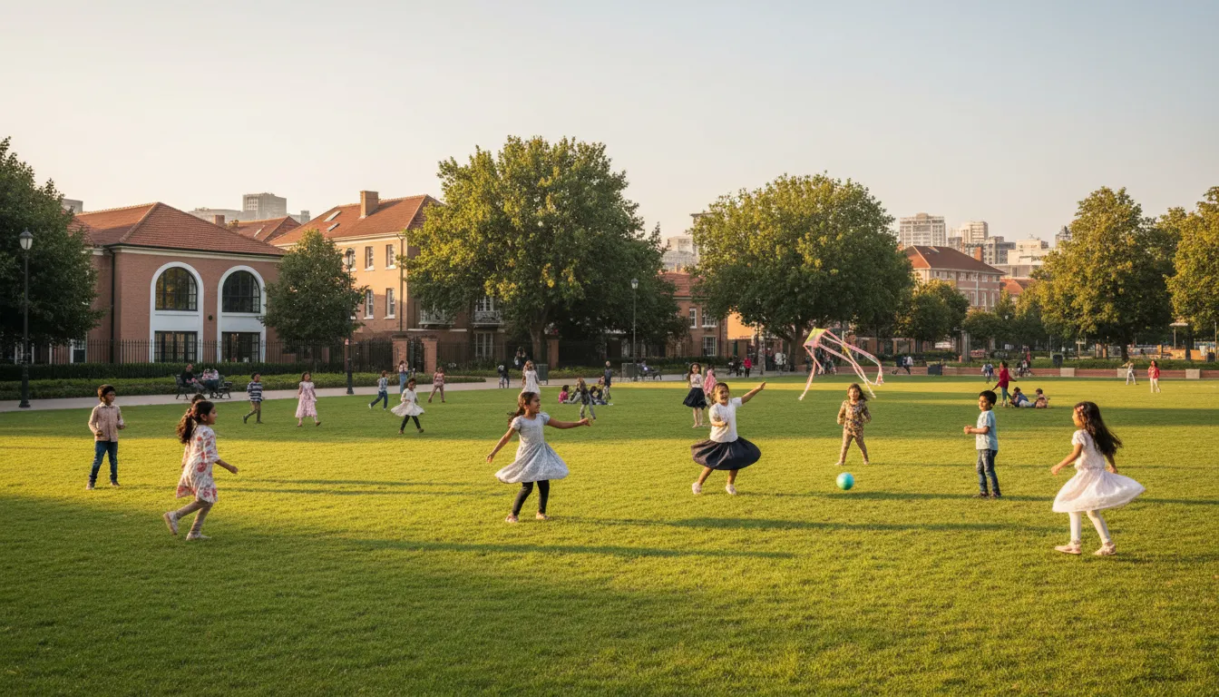 Ilustração de maidan: Open space or square in a city.