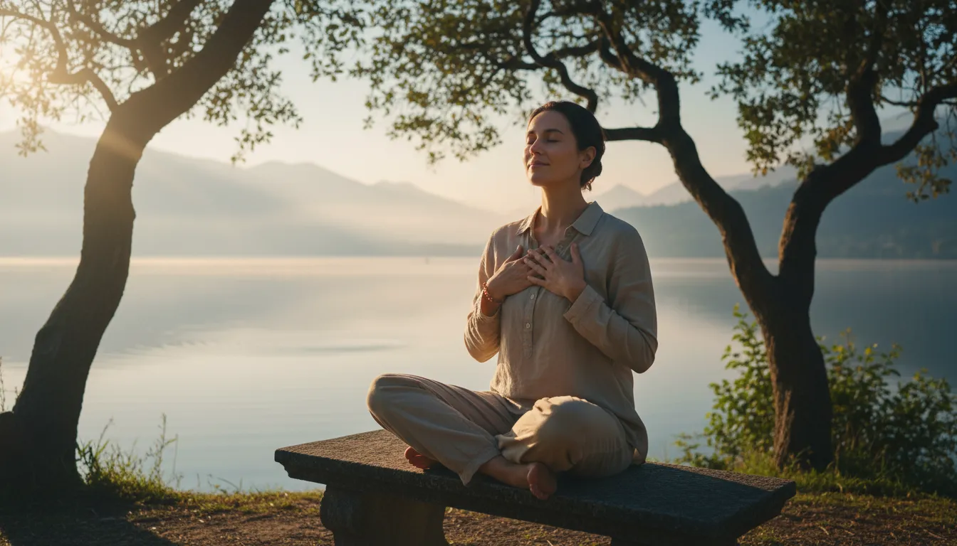 Ilustración de have Jesus in one's heart: feeling deep love and connection to the Christian savior