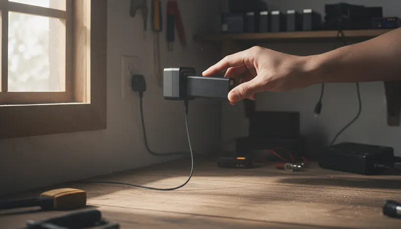 Illustration of rechargeable: Able to be restored by electricity.