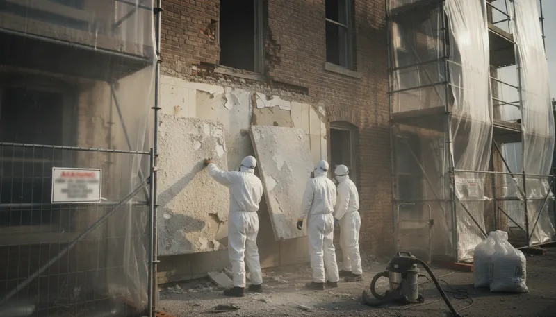 Illustration of asbestos: A fire-resistant mineral fiber.