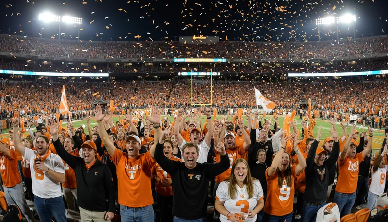 Illustration of vols: Fans of a sports team, especially the Volunteers.