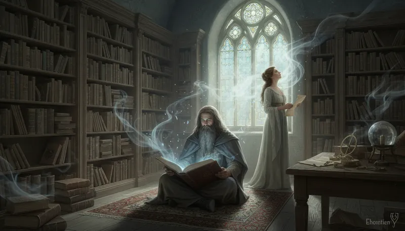 Illustration of mysticism: A spiritual belief in direct communion with the divine.