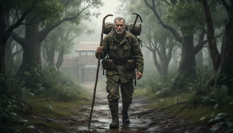 Illustration of come the old soldier: To return or act like a seasoned veteran.