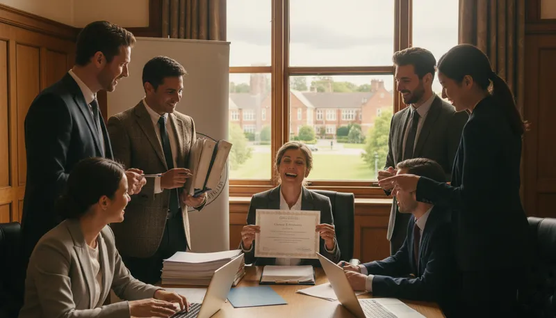 Illustration of accreditation: Official recognition that an institution meets certain standards.