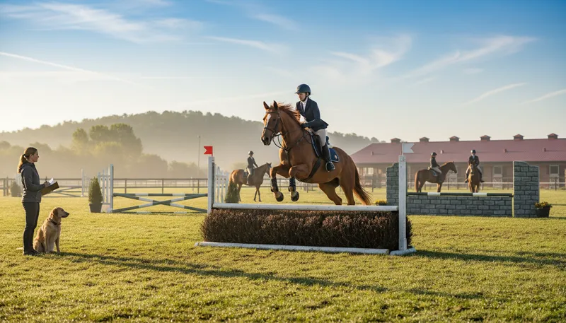Illustration of equestrian: related to horseback riding or horse management.