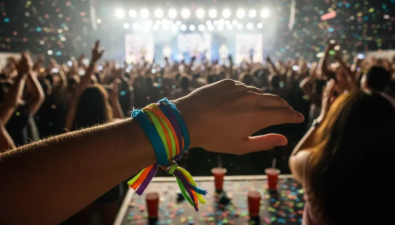 Illustration of wristband: A band worn around the wrist for support.
