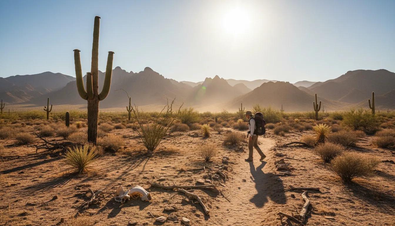 Illustration von Yuma: A city in Arizona known for its heat.