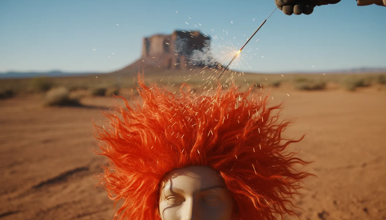 set one's hair on fire 的插圖：Do something very risky or reckless.