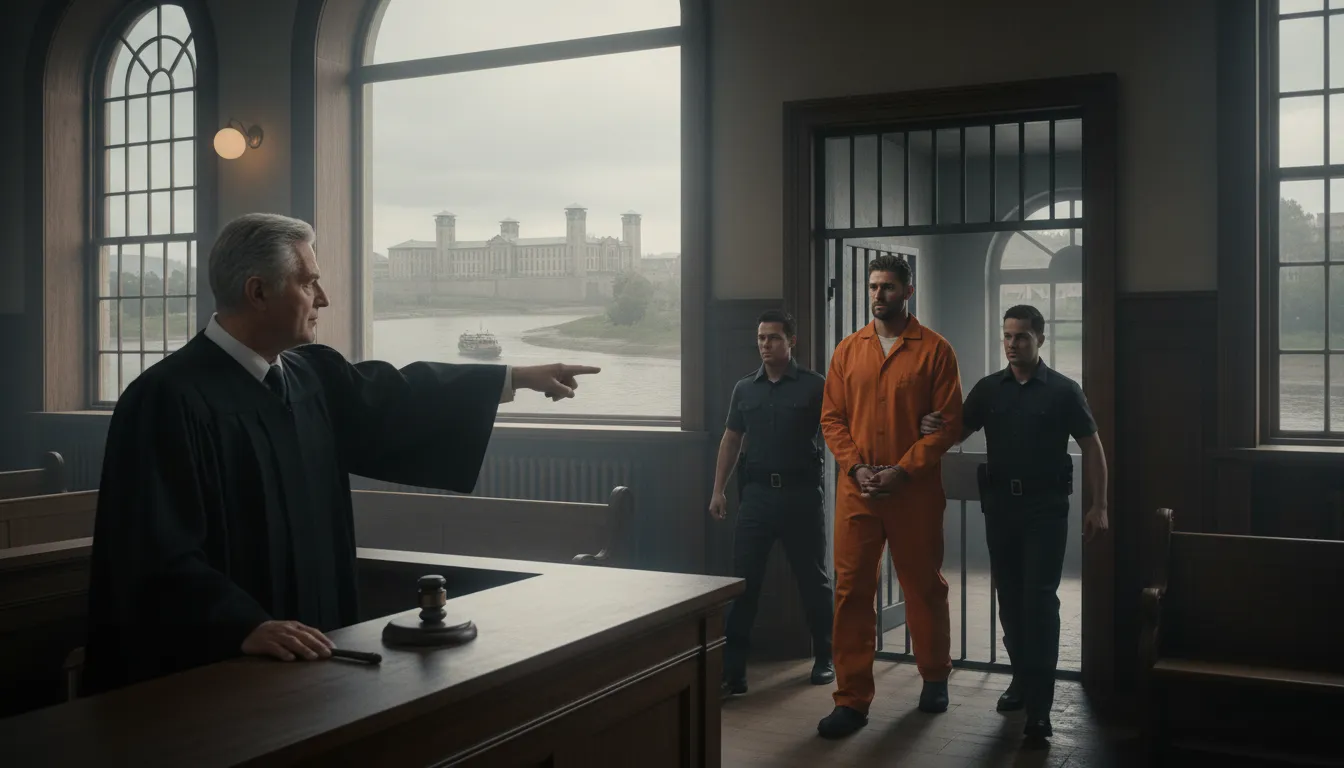 Illustrazione di up the river: in prison