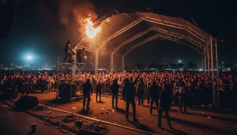 Illustration of burn the roof: To party or celebrate fiercely.