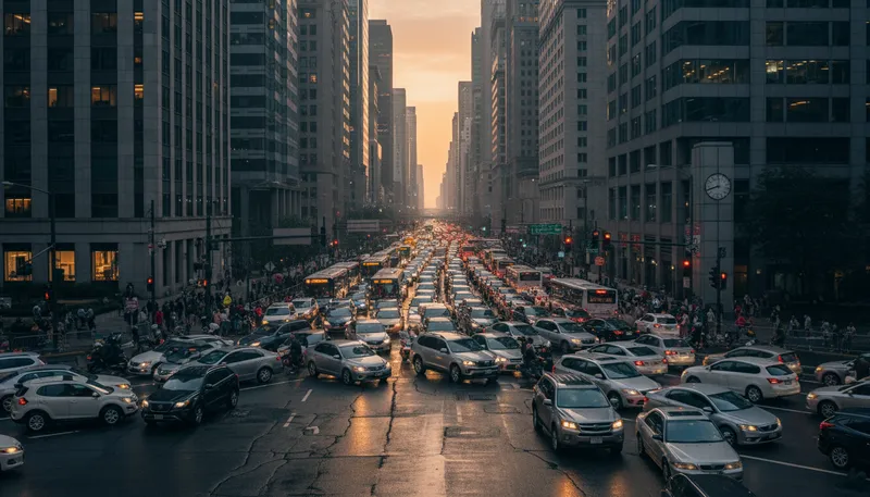 Illustration of bottleneck: A point of congestion or blockage.