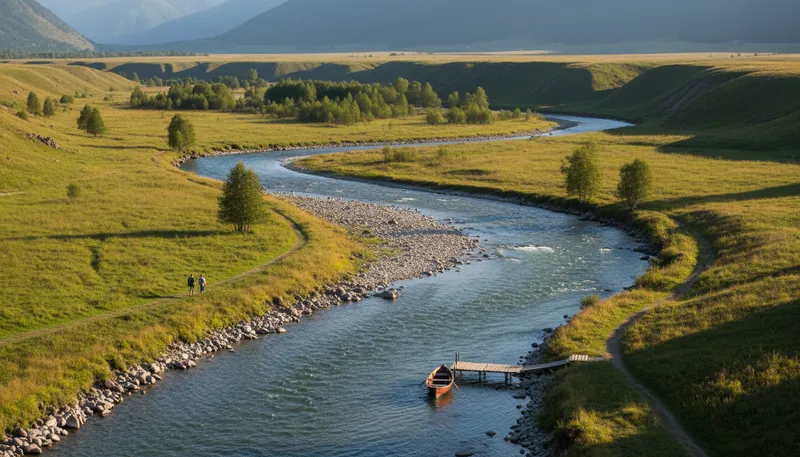 Illustration of basin: a natural depression in the earth's surface